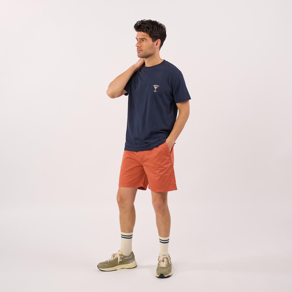 Short en coton - Bleu jean