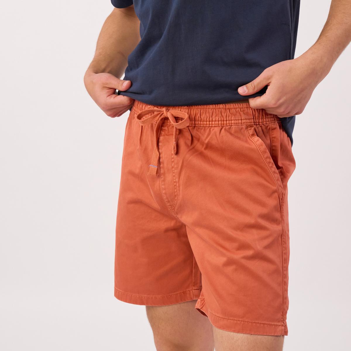 Short en coton - Bleu jean