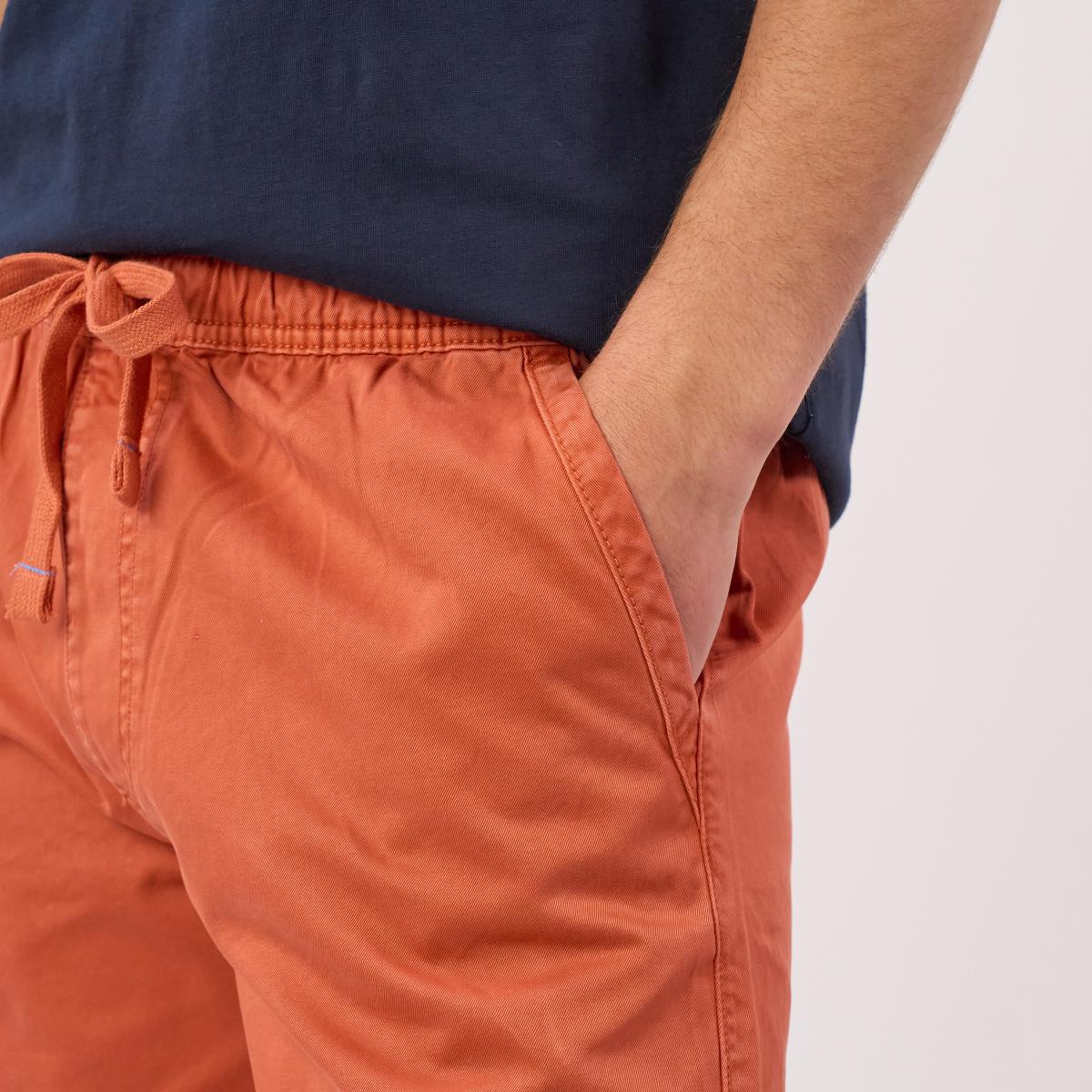 Short en coton - Bleu jean