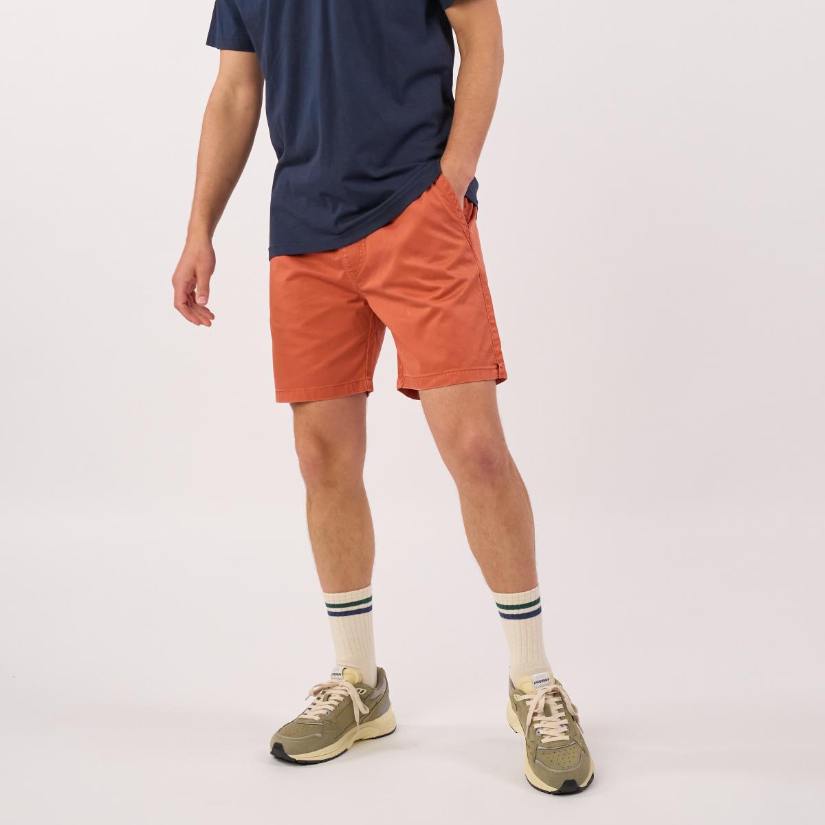Short en coton - Bleu jean