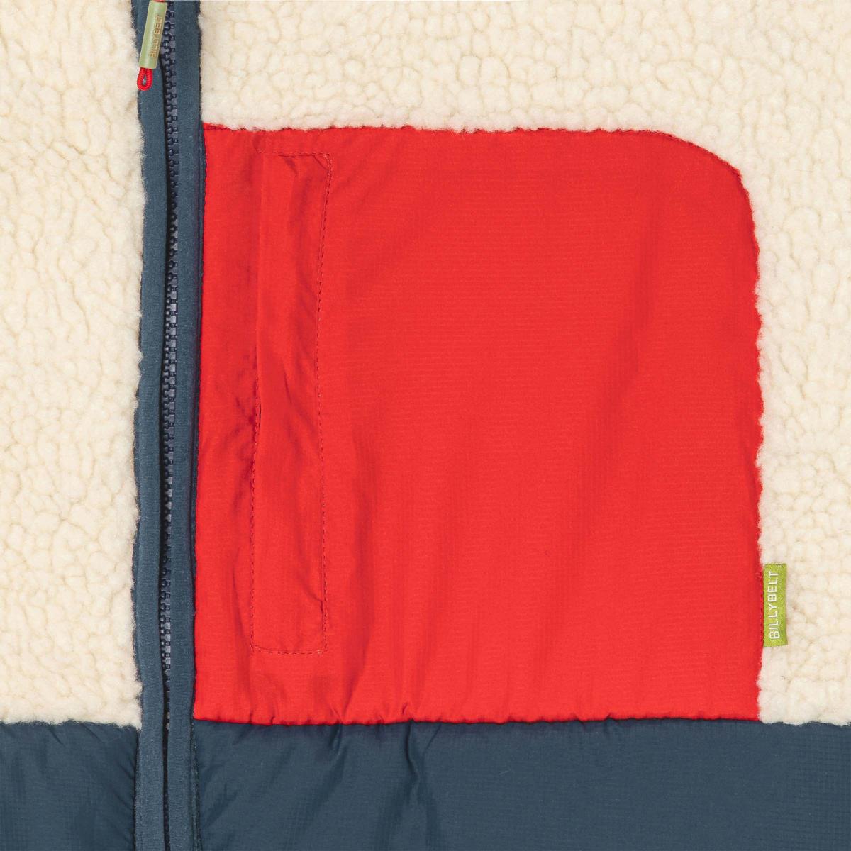 Veste bi-matières manches longues - Ivoire et marine - Beige