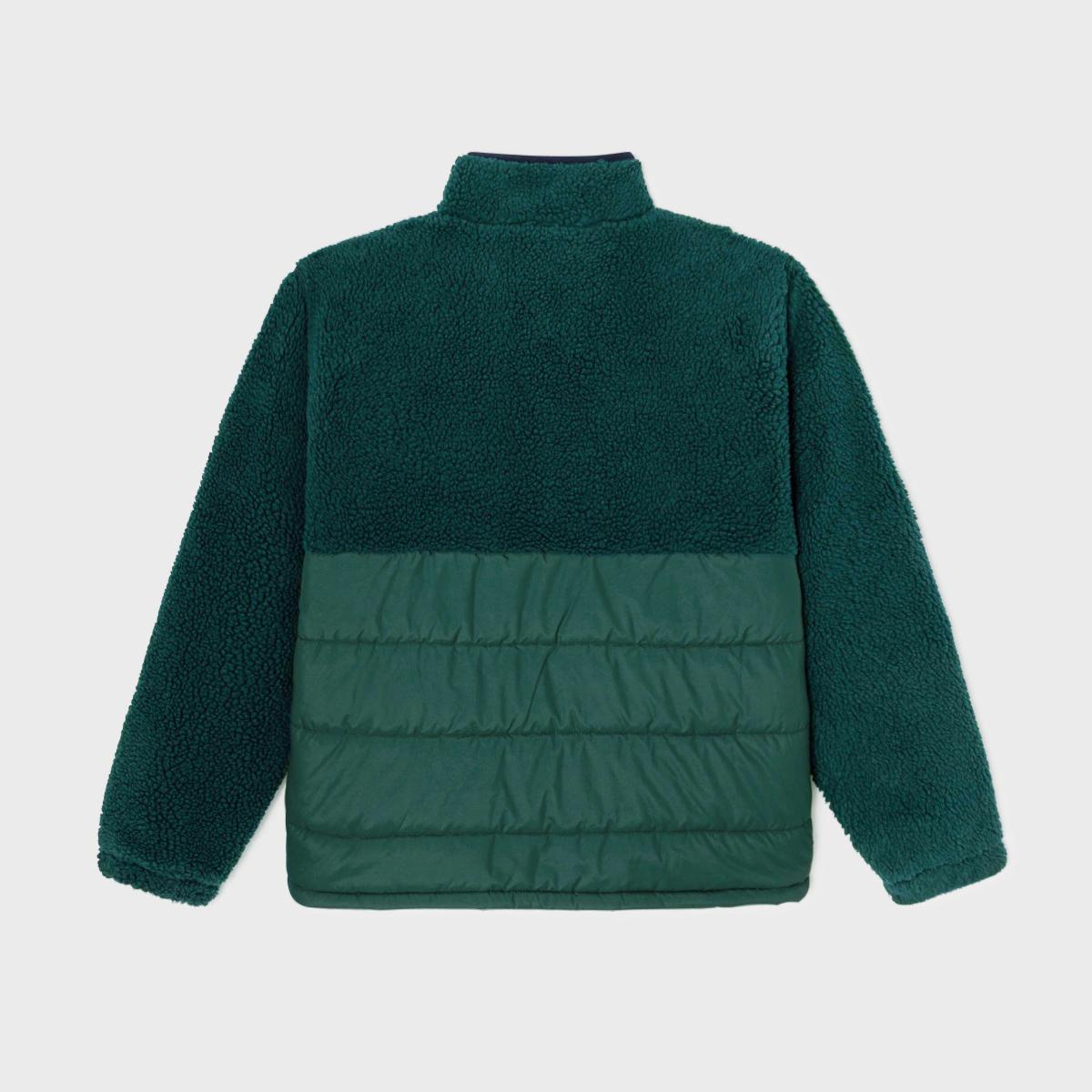 Veste bi-matières manches longues - Vert
