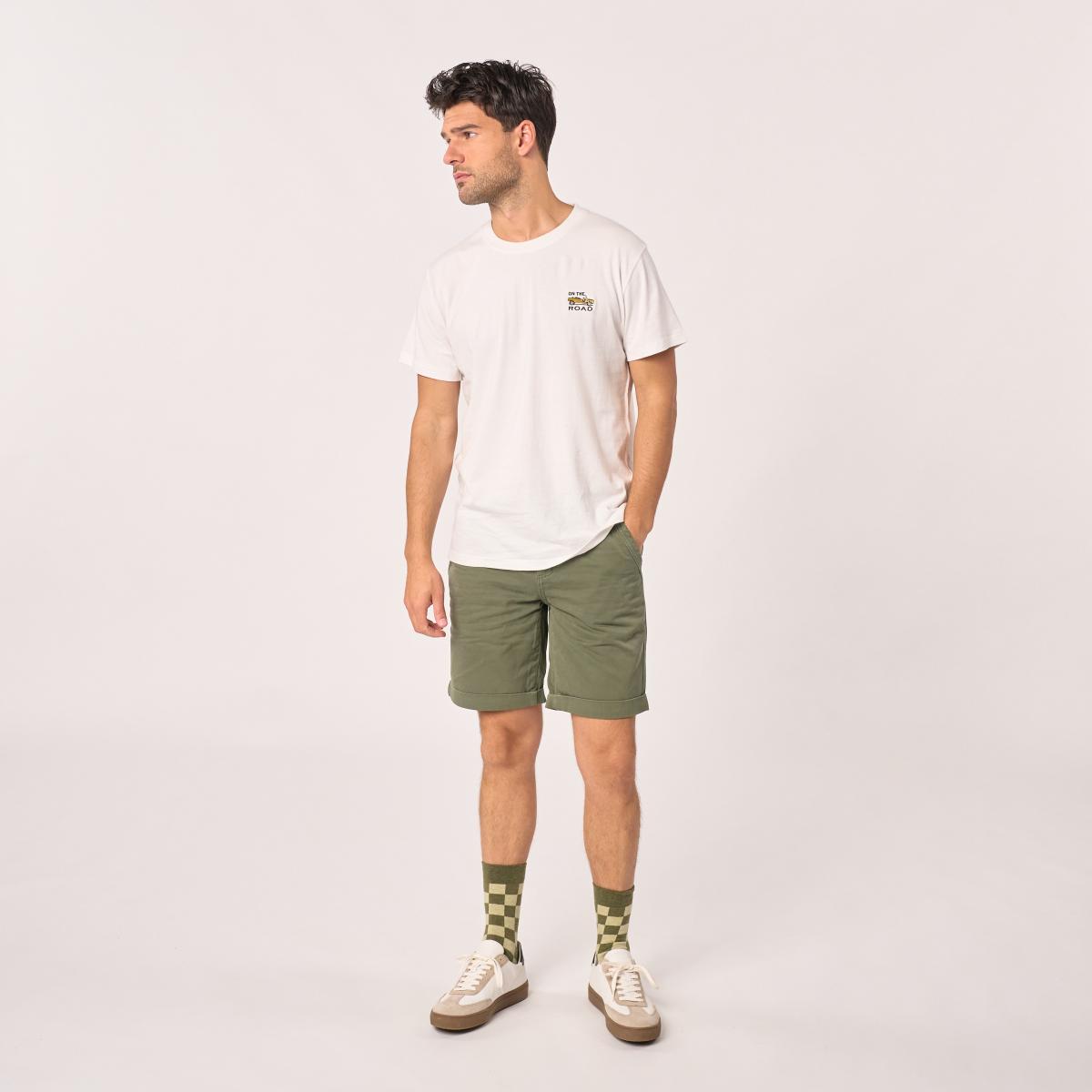 Bermuda en 100% coton bio - Kaki - Vert