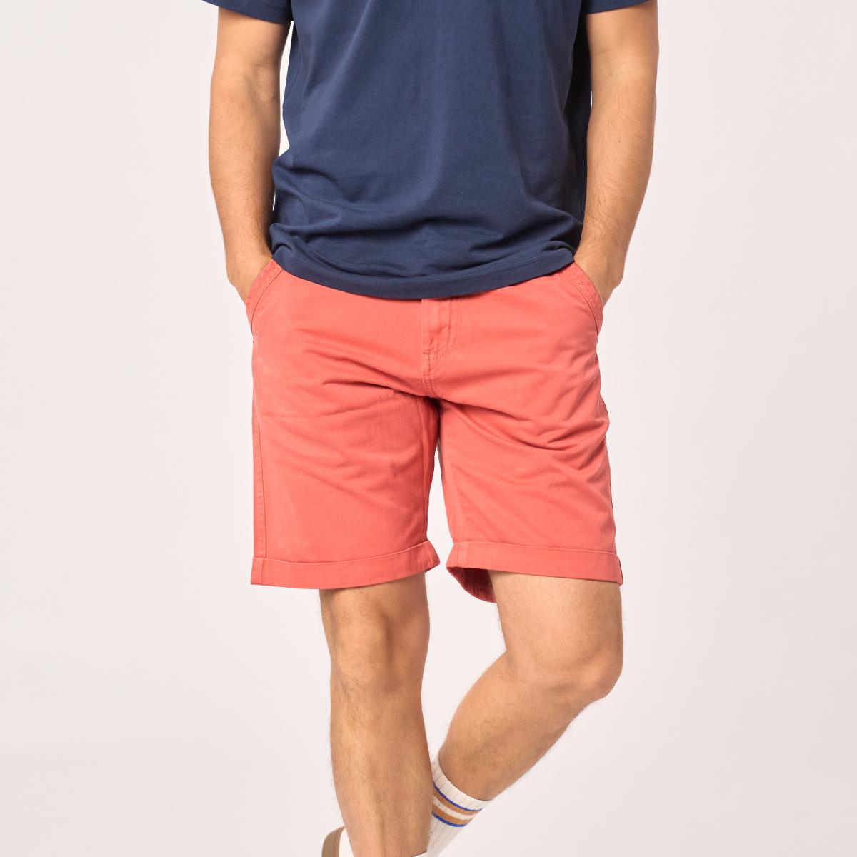 Bermuda en 100% coton bio - Terracotta - Orange