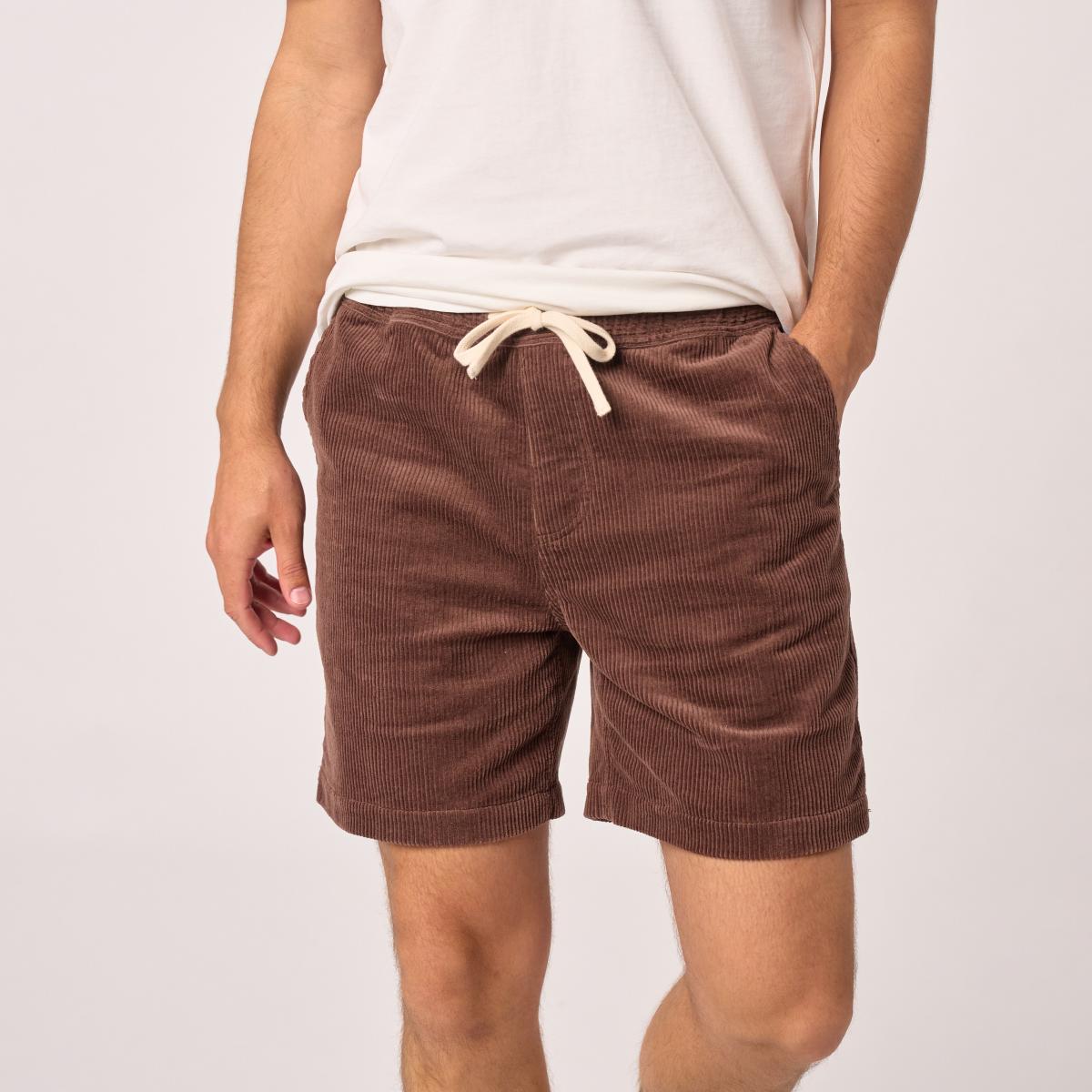 Short en velours - Marron