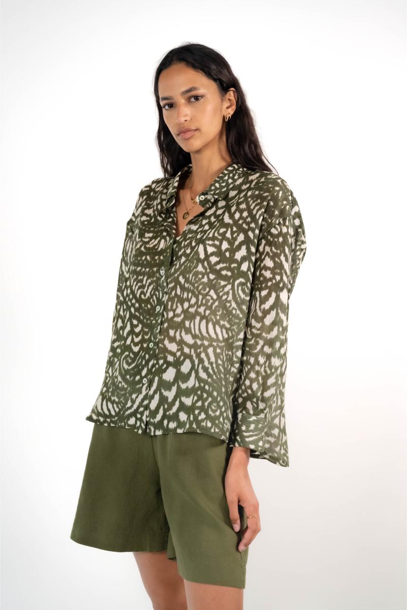 Chemise - Summer - Khaki Flowers