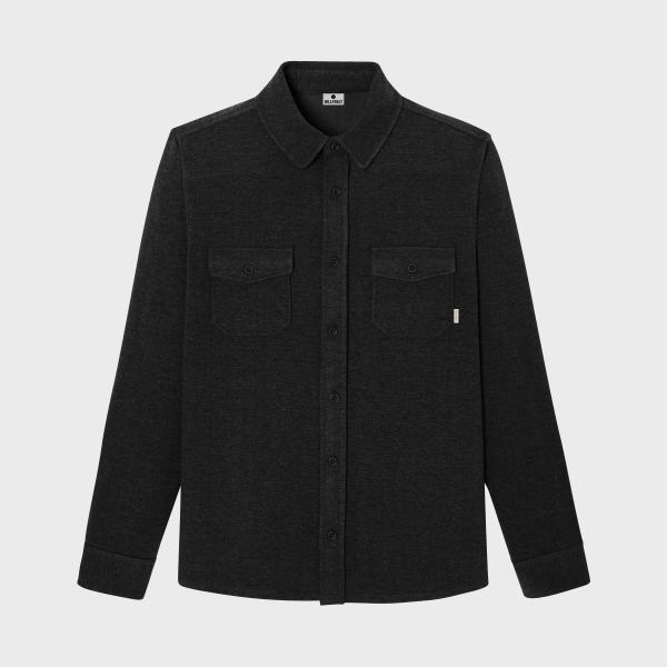 Surchemise en maille infroissable - Noir