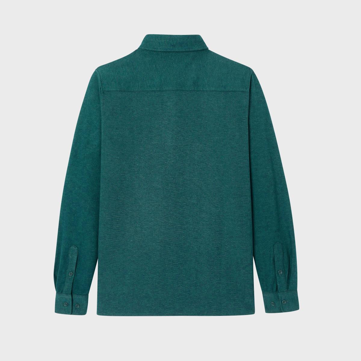 Surchemise en maille infroissable - Vert foncé