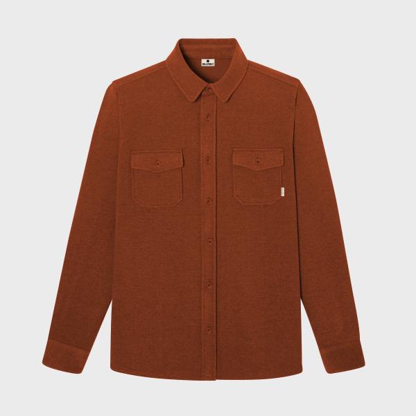 Surchemise en maille infroissable - Bordeaux - Rouge