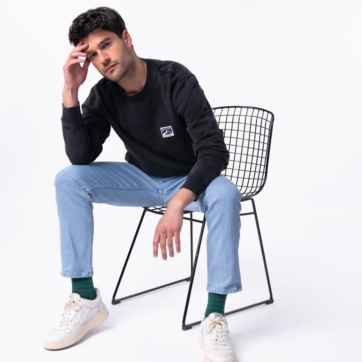 Sweat en 100% coton bio BILLYCLUB - Gris foncé