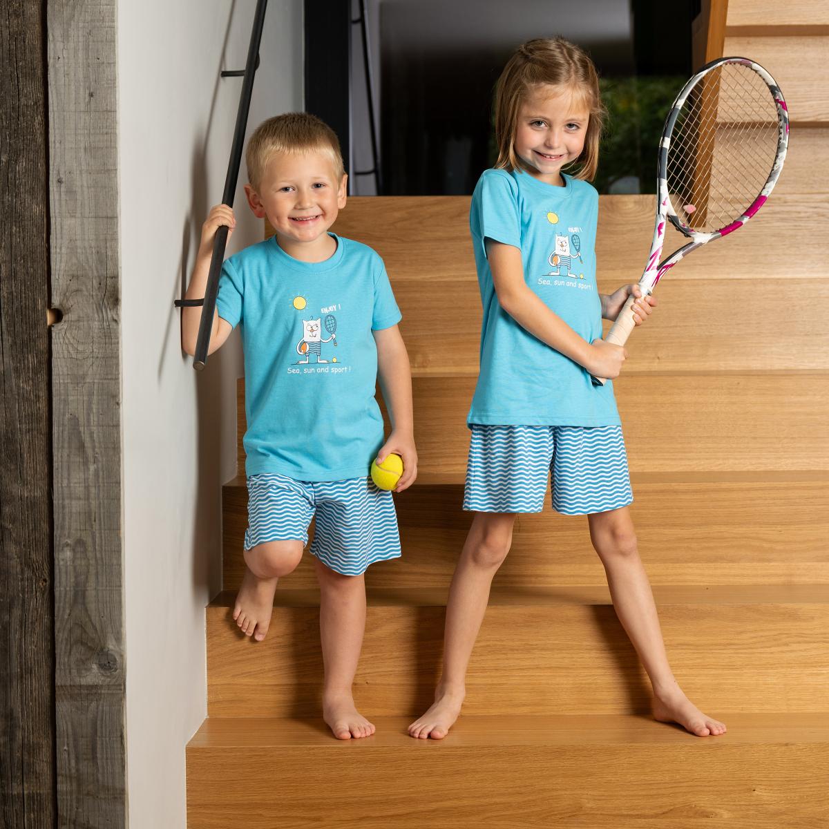 Kid - Short Pyjama - Bleu Azur