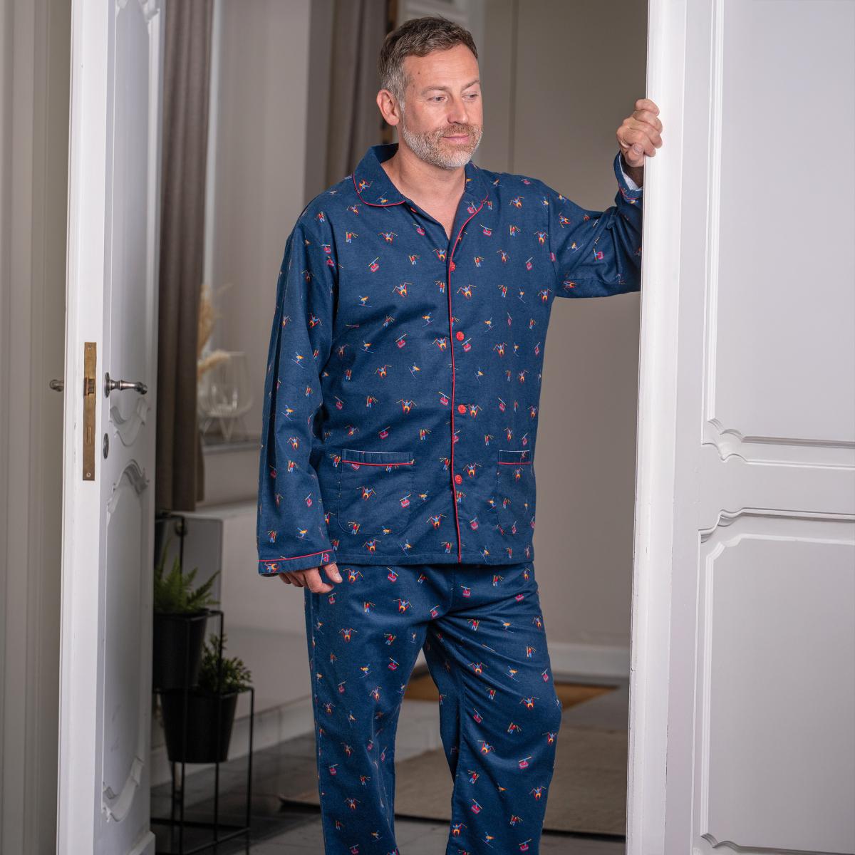 Pyjama flannelle - Homme - Bleu