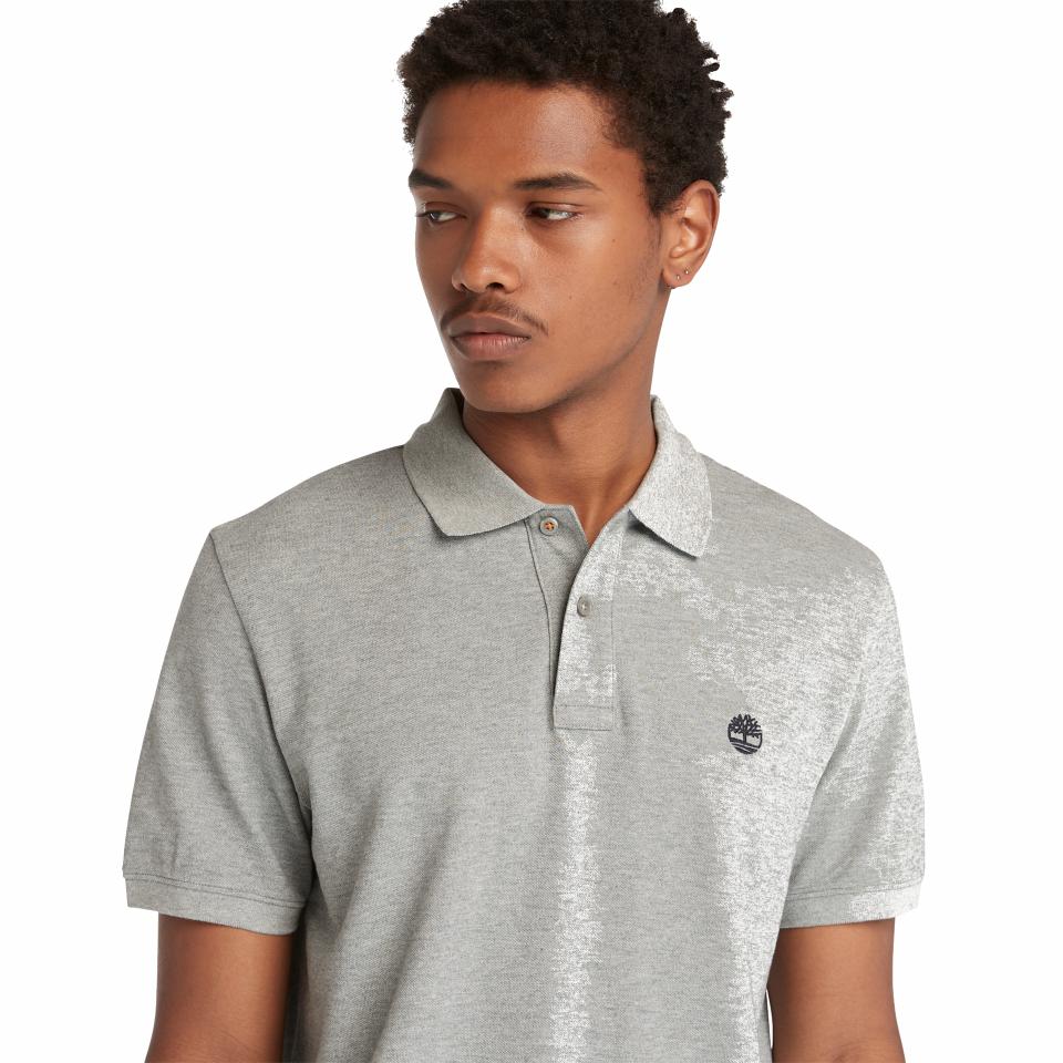 Millers River Pique Short Sleeve Polo Medium Grey Heather