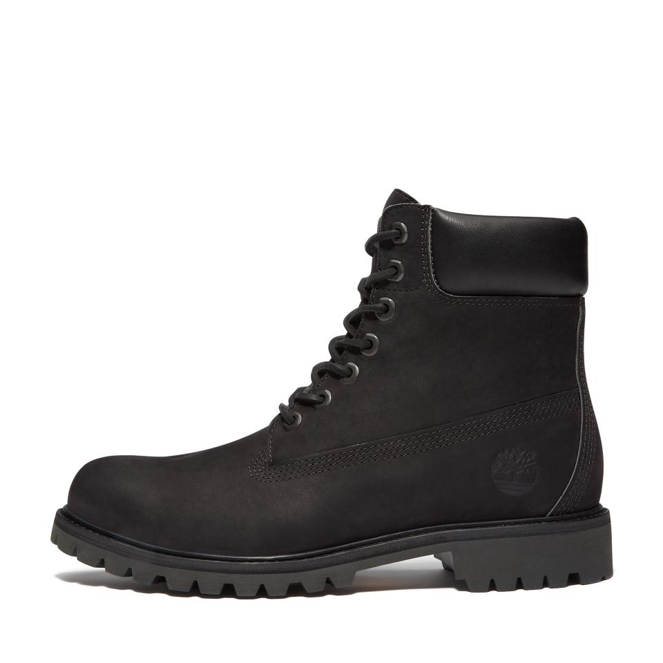 Timberland Premium 6 Inch Lace Up Waterproof Boot Black Nubuck