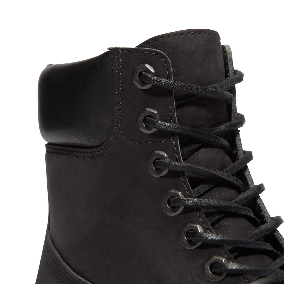 Timberland Premium 6 Inch Lace Up Waterproof Boot Black Nubuck