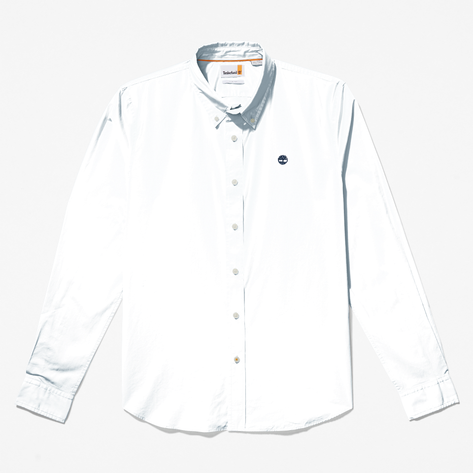 SACO RIVER Solid Poplin Long Sleeve Shirt SKYWAY