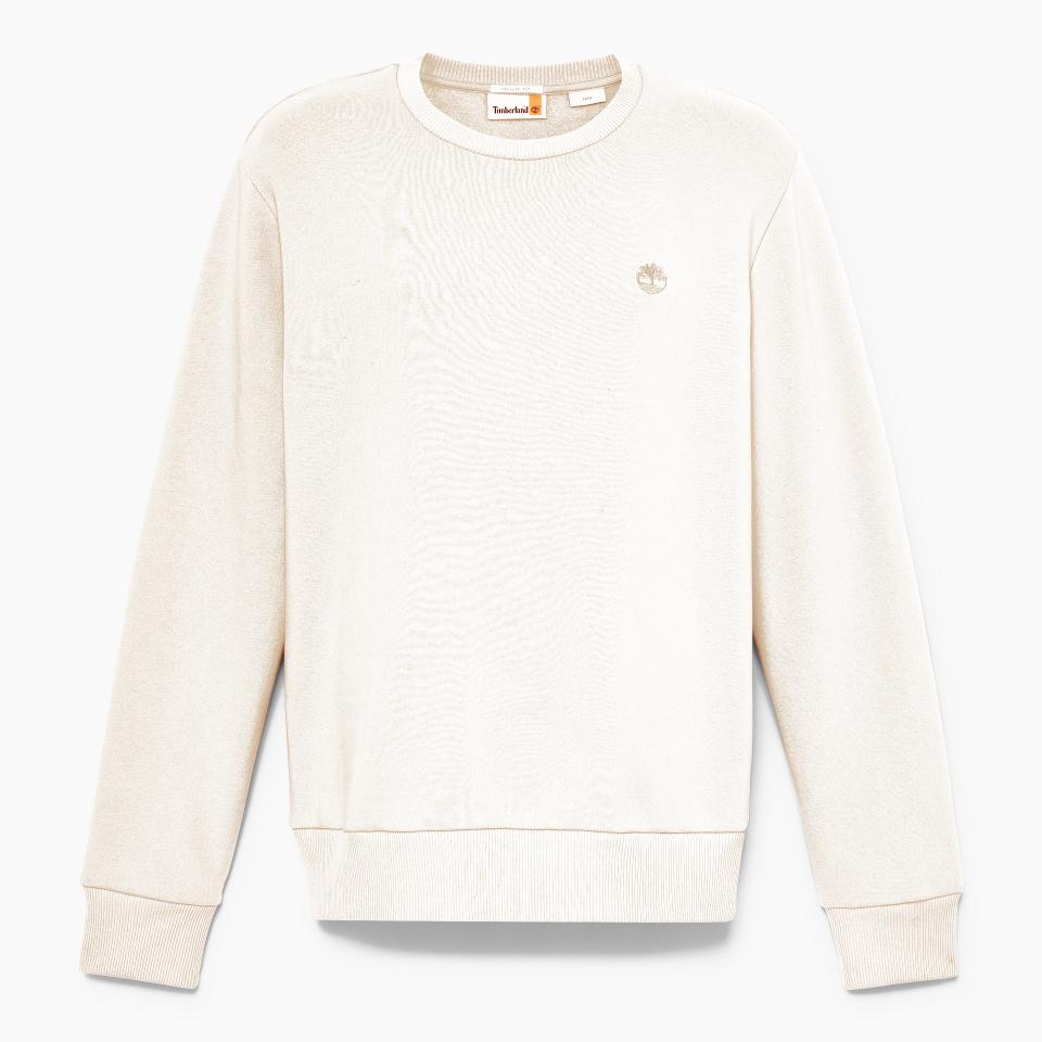 Oyster River Chest Logo Brushback Crew Neck Angora
