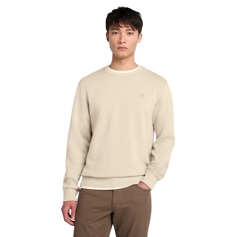 Oyster River Chest Logo Brushback Crew Neck Angora