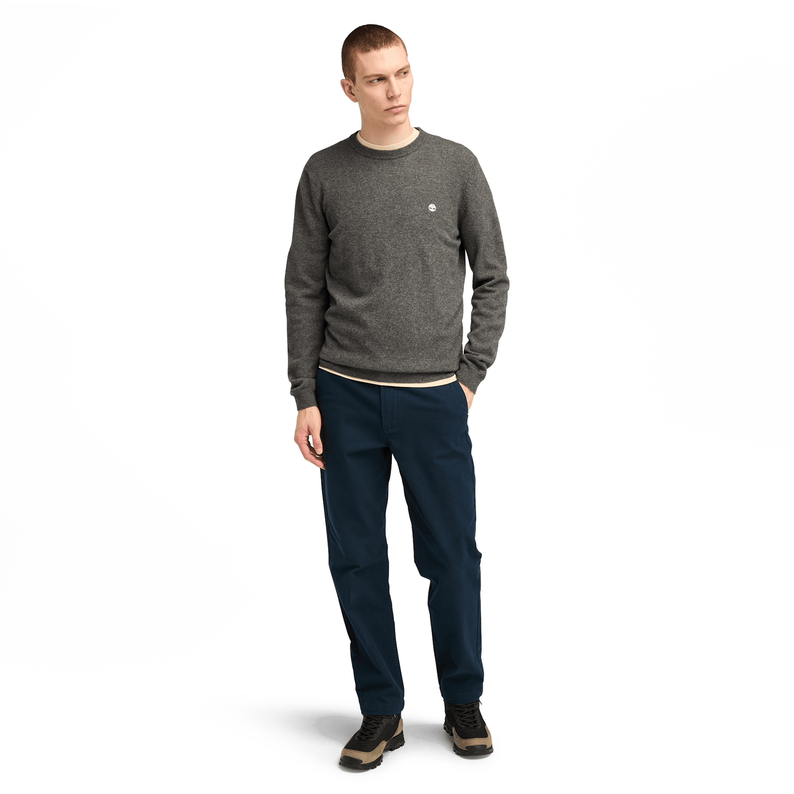 Cohas Brook Merino Crew Sweater Dark Grey Heather