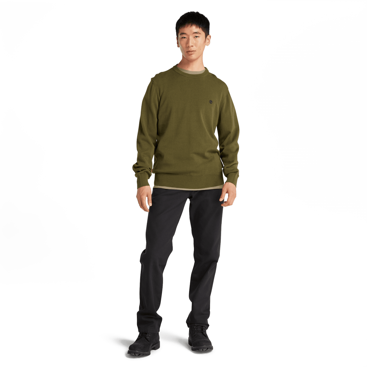 Williams River Cotton Yd Sweater Dark Olive