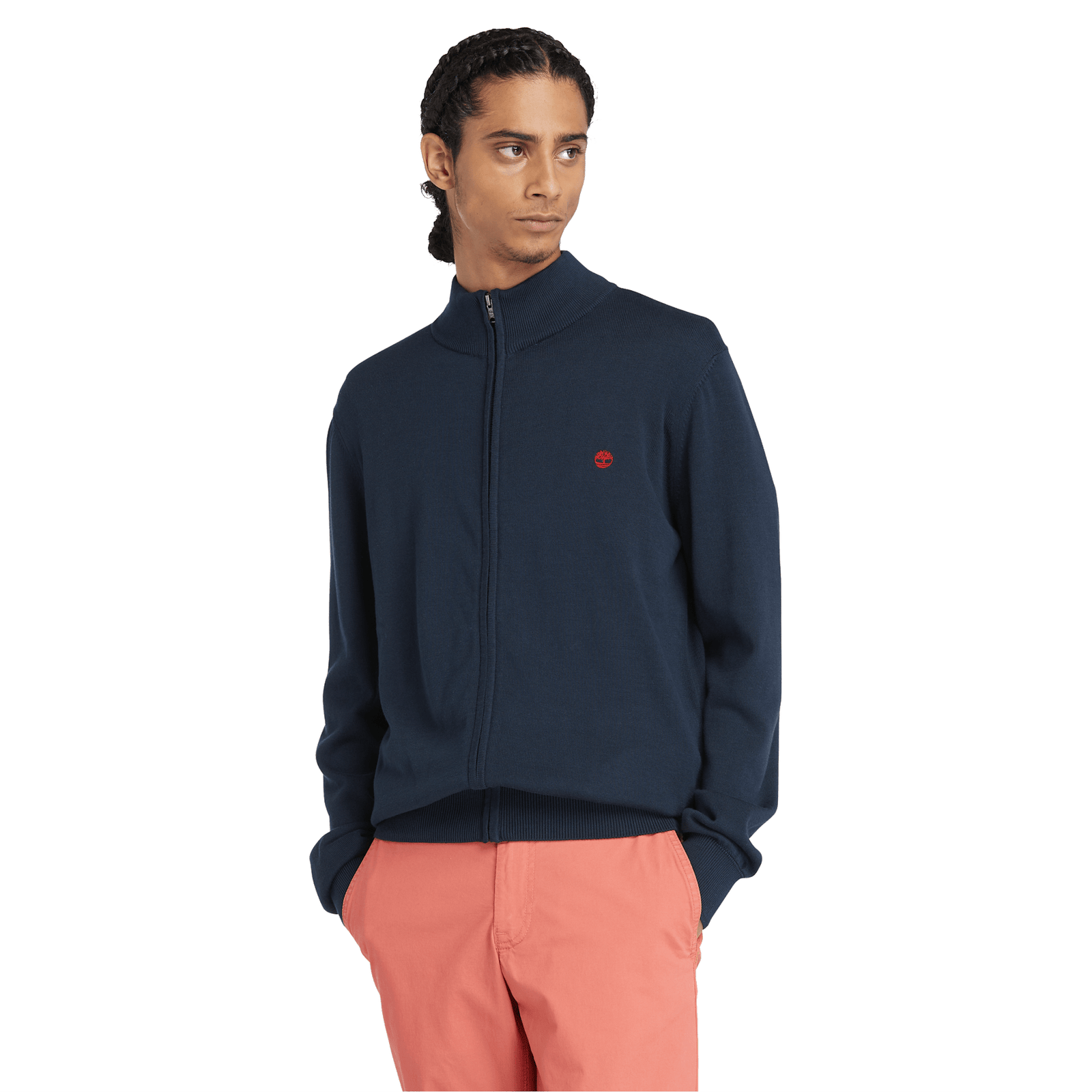 Williams River Cotton Yd Full Zip Sweater Dark Sapphire