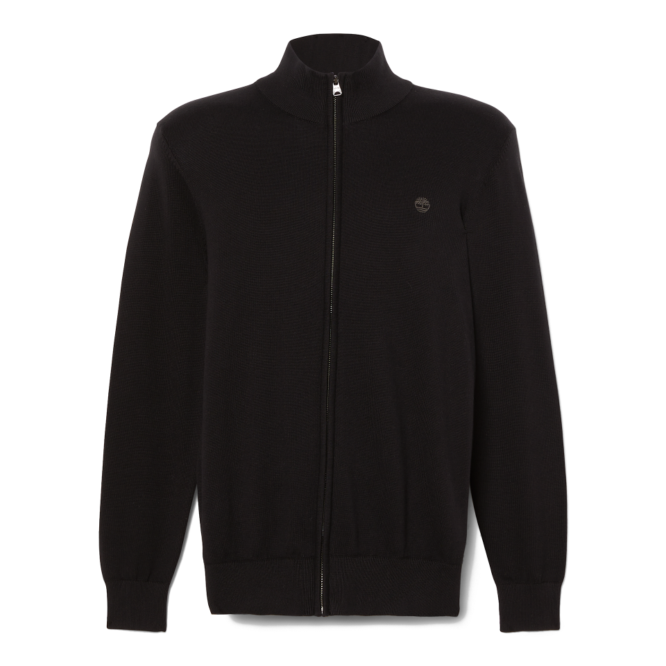 WILLIAMS RIVER Cotton YD Full Zip Sweater BLACK/PAVEMENT