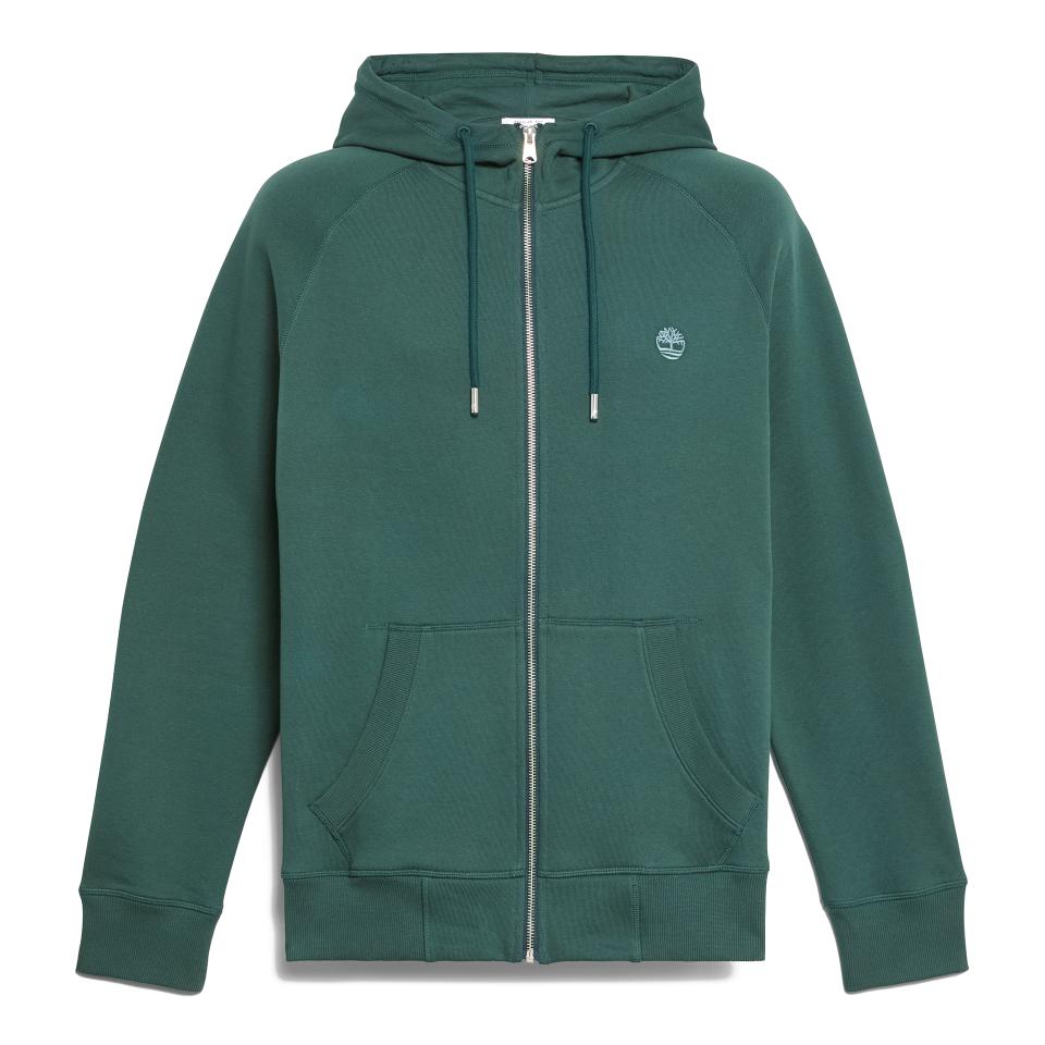 Exeter River Brushed Back Full Zip Hoodie Green Gables