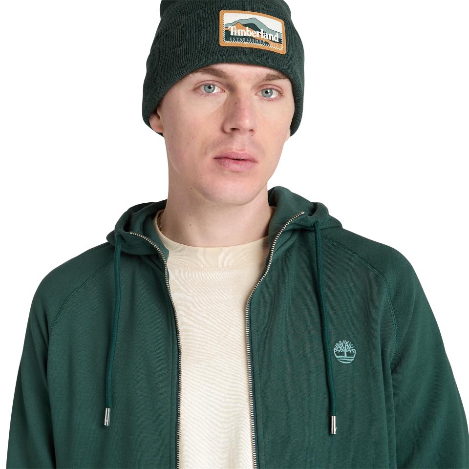 Exeter River Brushed Back Full Zip Hoodie Green Gables