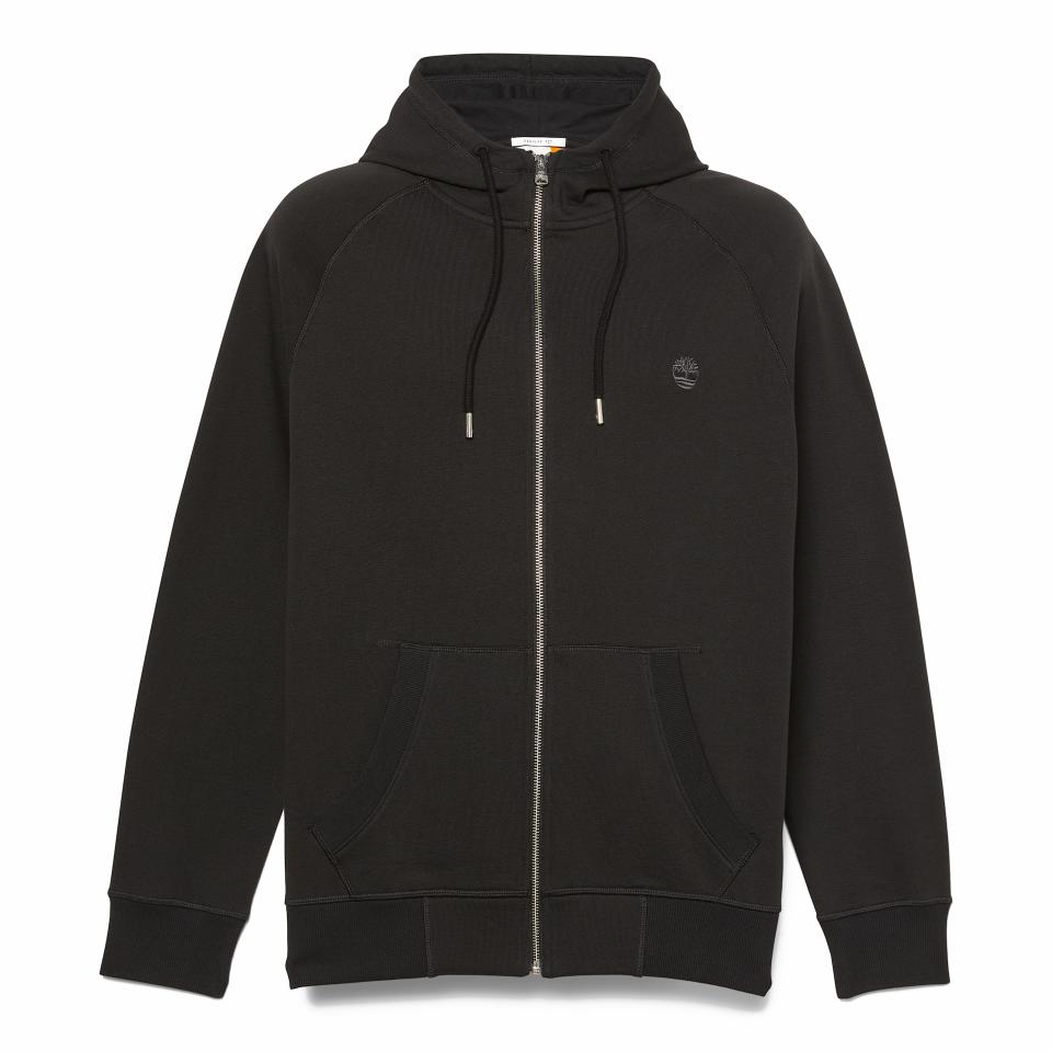 Exeter River Brushed Back Full Zip Hoodie Black/Pavement