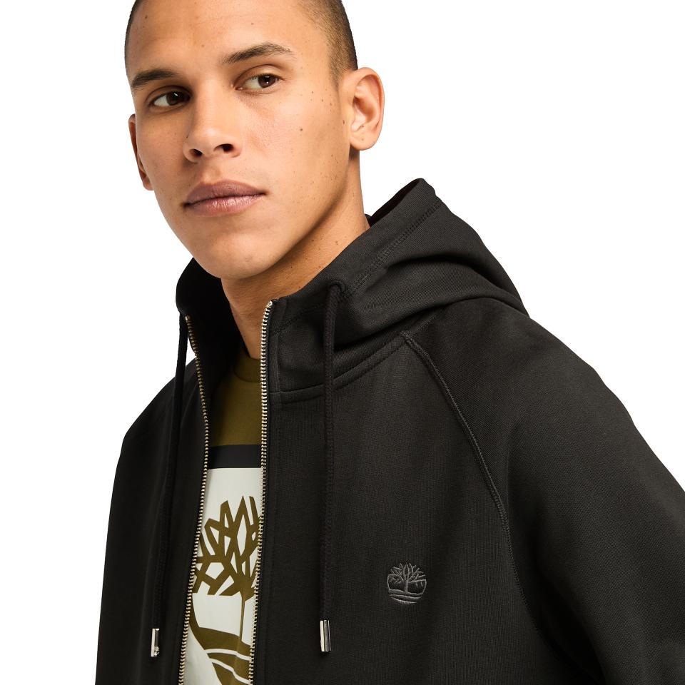 Exeter River Brushed Back Full Zip Hoodie Black/Pavement