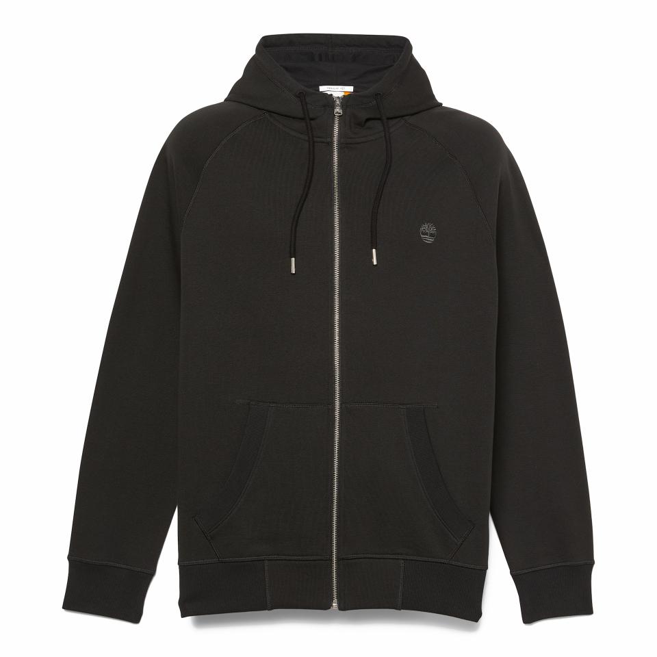 Exeter River Brushed Back Full Zip Hoodie Black/Pavement