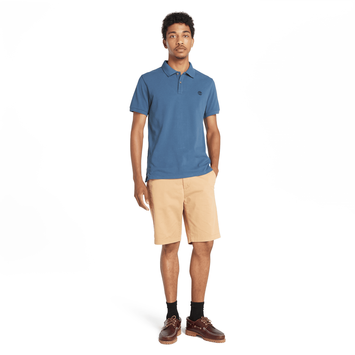 Oyster River Chest Logo Ss Polo (Slim) Dark Denim