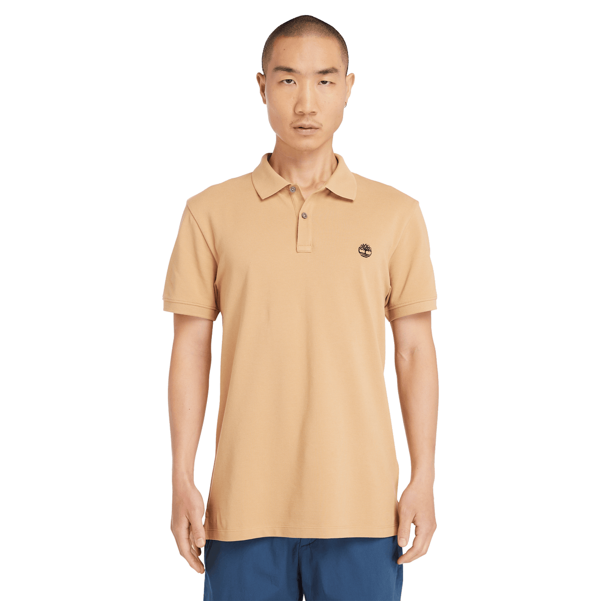 Oyster River Chest Logo Ss Polo (Slim) Light Wheat Boot