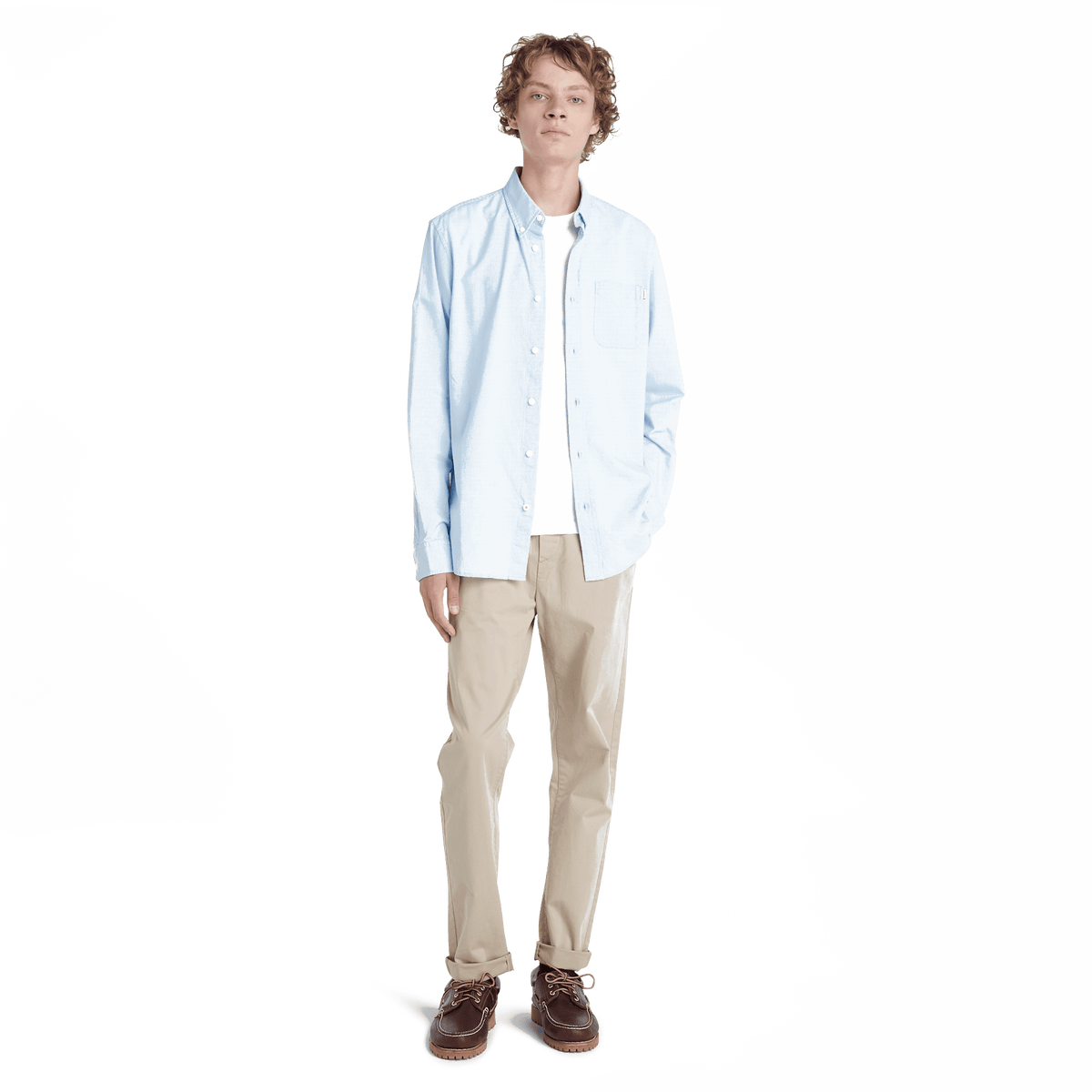 Gale River Yarn Die Oxford Long Sleeve Shirt Skyway Yd