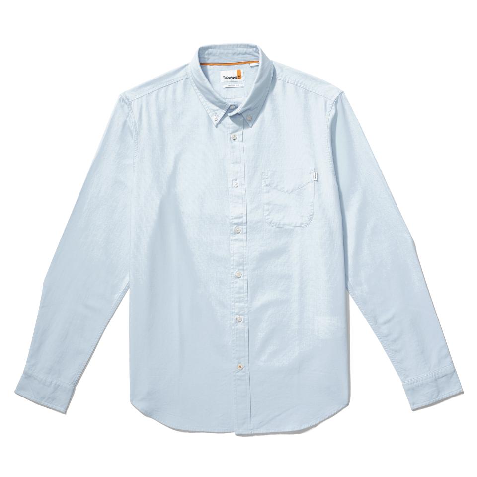 Gale River Yarn Die Oxford Long Sleeve Shirt Skyway Yd