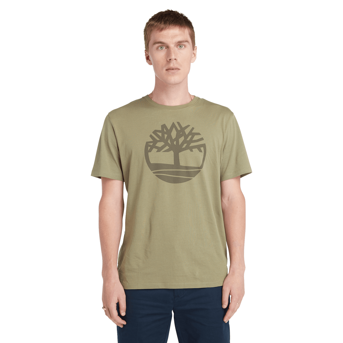 Kennebec River Tree Logo Short Sleeve Tee Cassel Earth/Grape Leaf