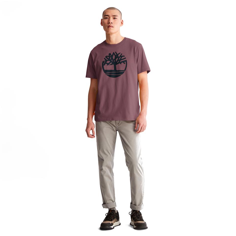 Tree Logo Short Sleeve Tee Eggplant