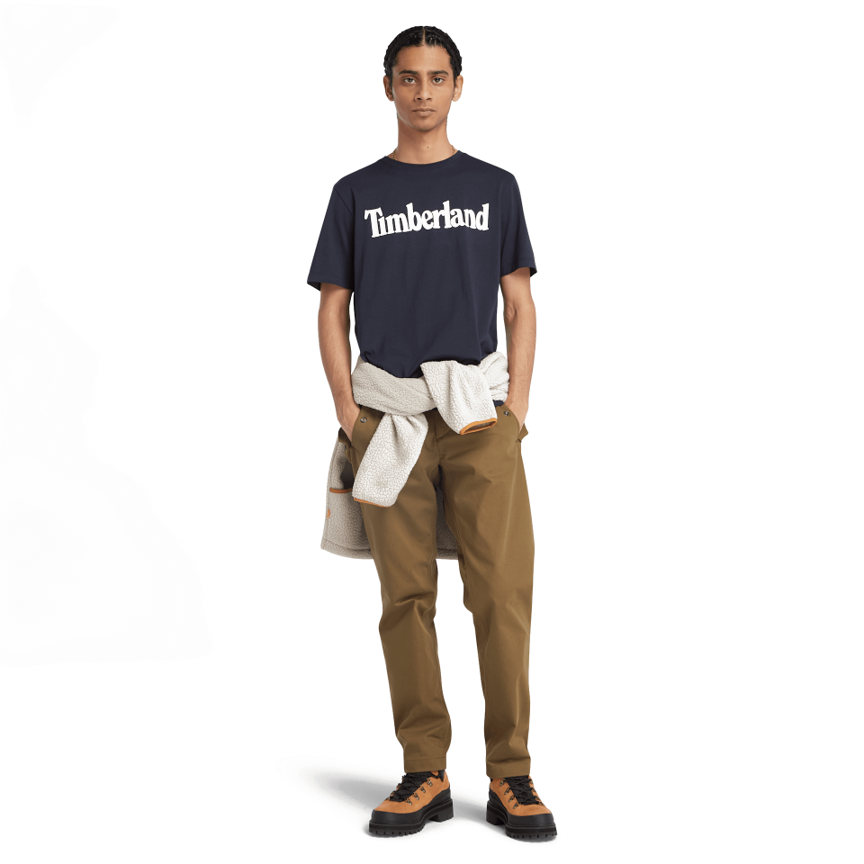 Kennebec River SS Linear Logo Tee DARK SAPPHIRE
