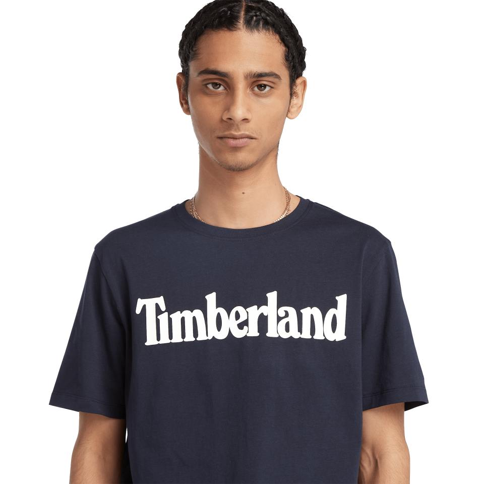 Kennebec River SS Linear Logo Tee DARK SAPPHIRE