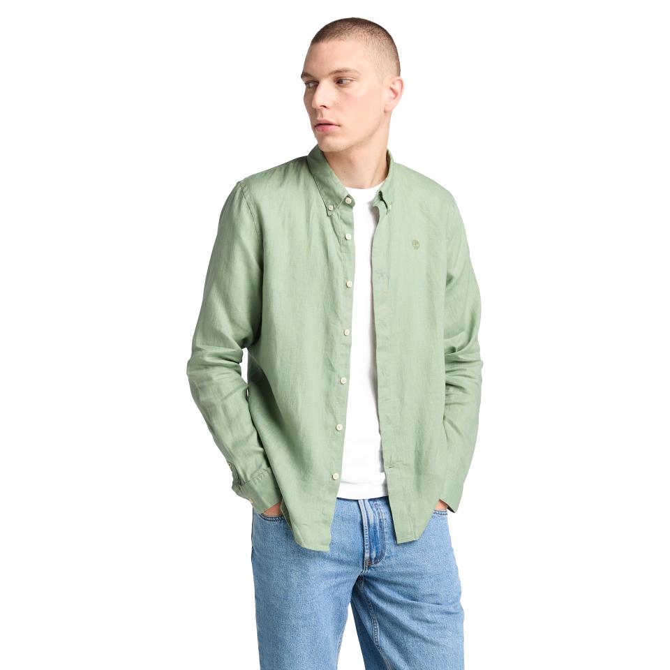 Mill Brook Linen Shirt Pro Green Bay