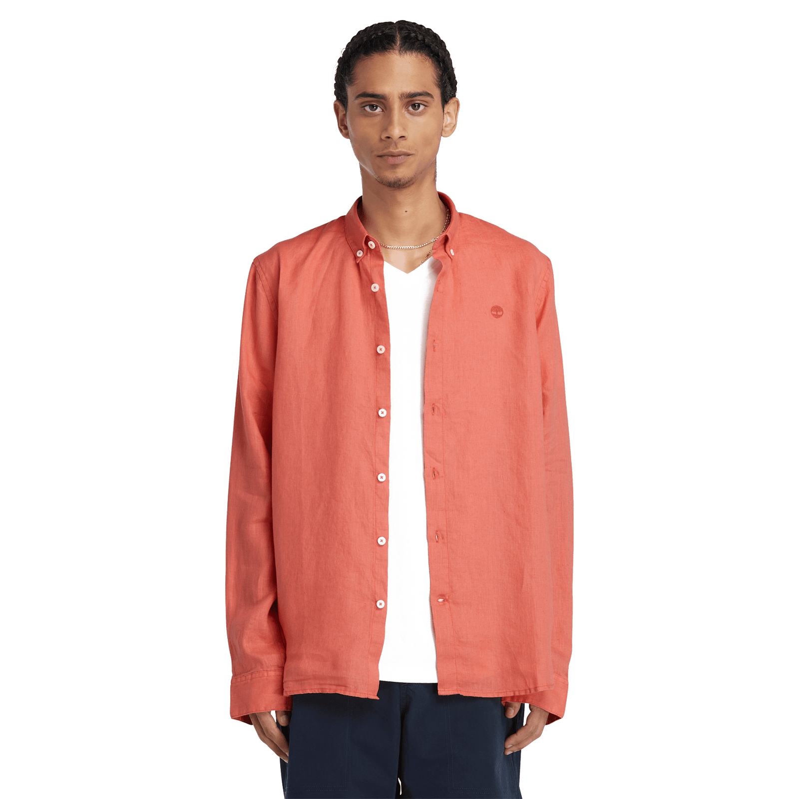 Mill Brook Linen Shirt Burnt Sienna-App