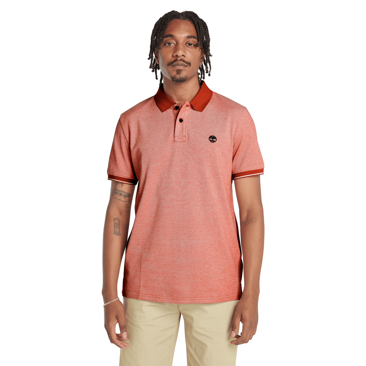 Oyster River Oxford Short Sleeve Polo Burnt Sienna-App