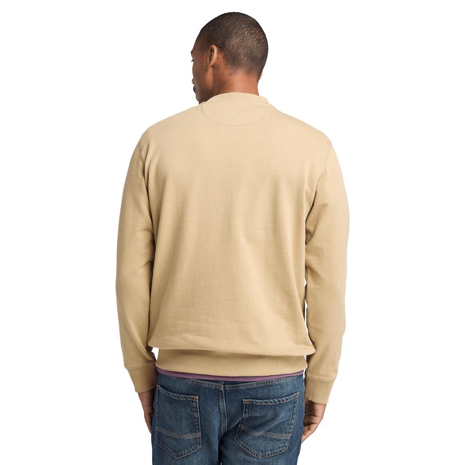 Established 1973 Embroidered Logo Crew Neck Sweatshirt Lemon Pepper