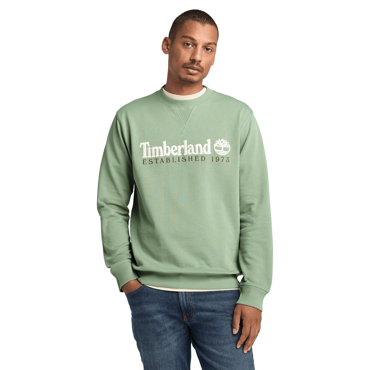 Established 1973 Embroidered Logo Crew Neck Sweatshirt Pro Green Bay
