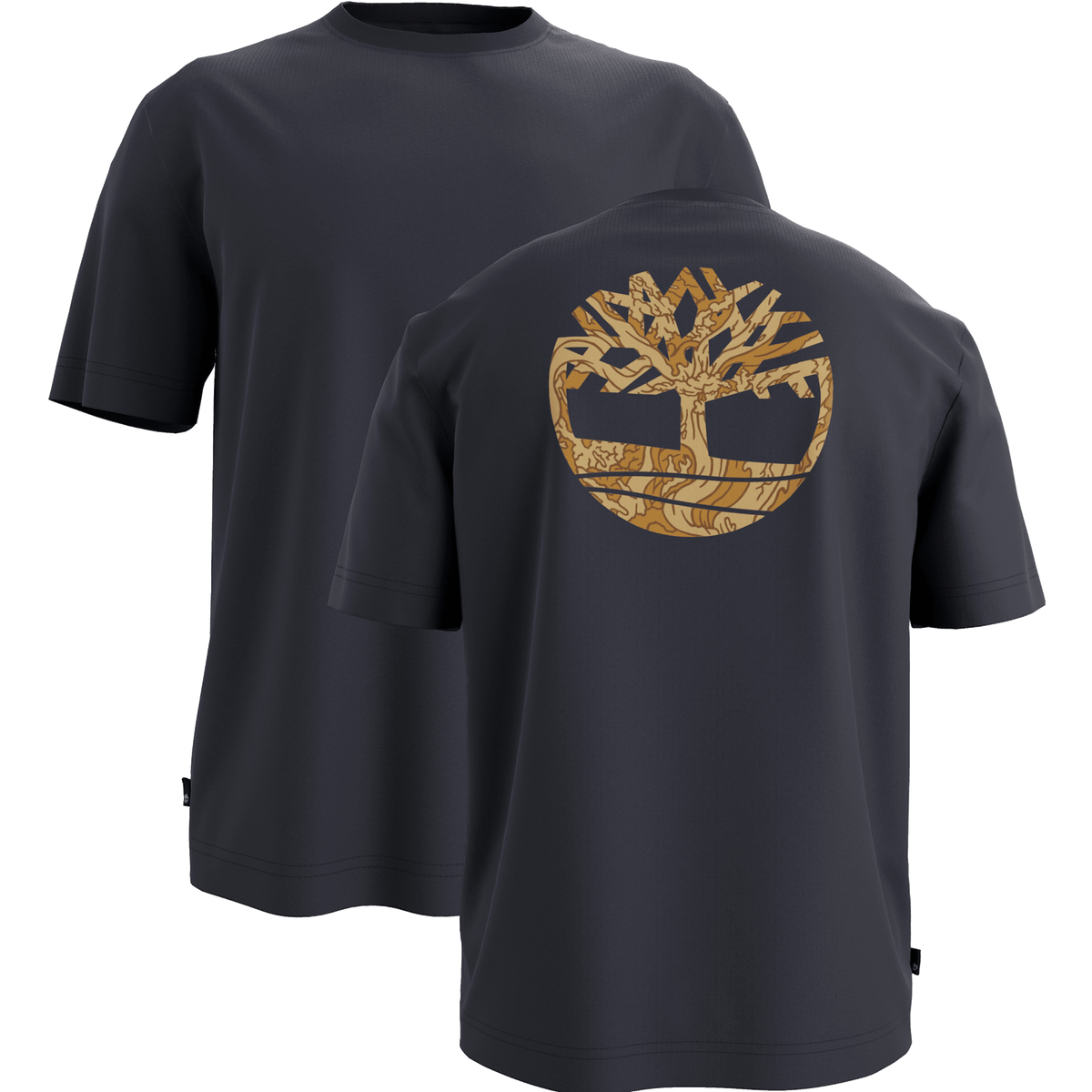 Kennebec River Back Camo Tree Logo Short Sleeve Tee Dark Sapphire