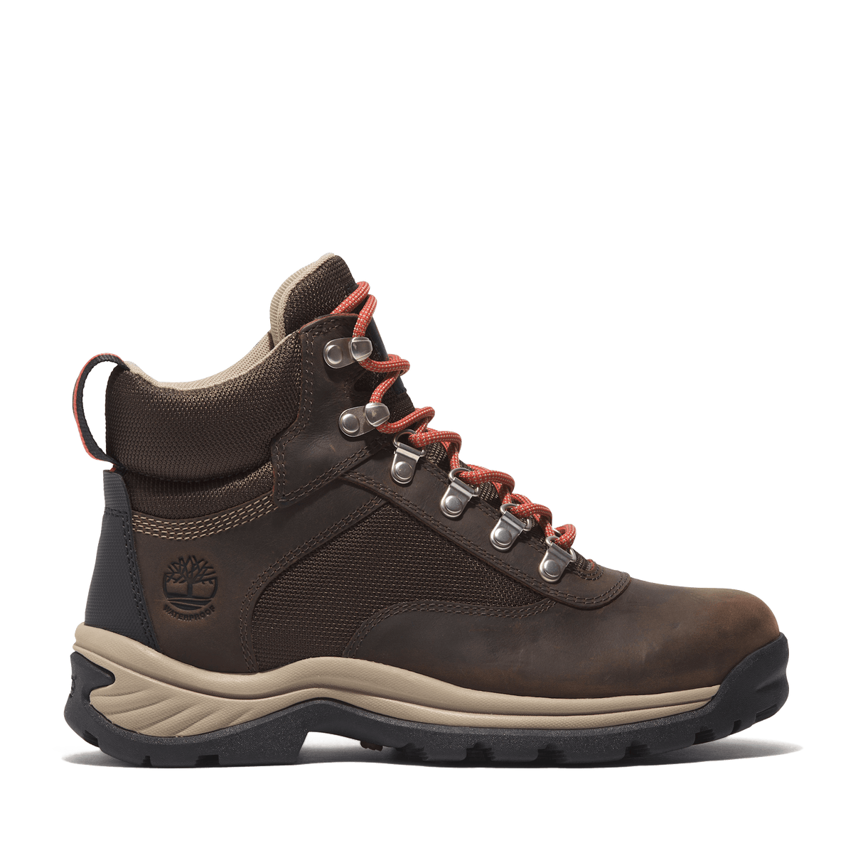 White Ledge Mid Lace Up Waterproof Hiking Boot Chocolate Brown