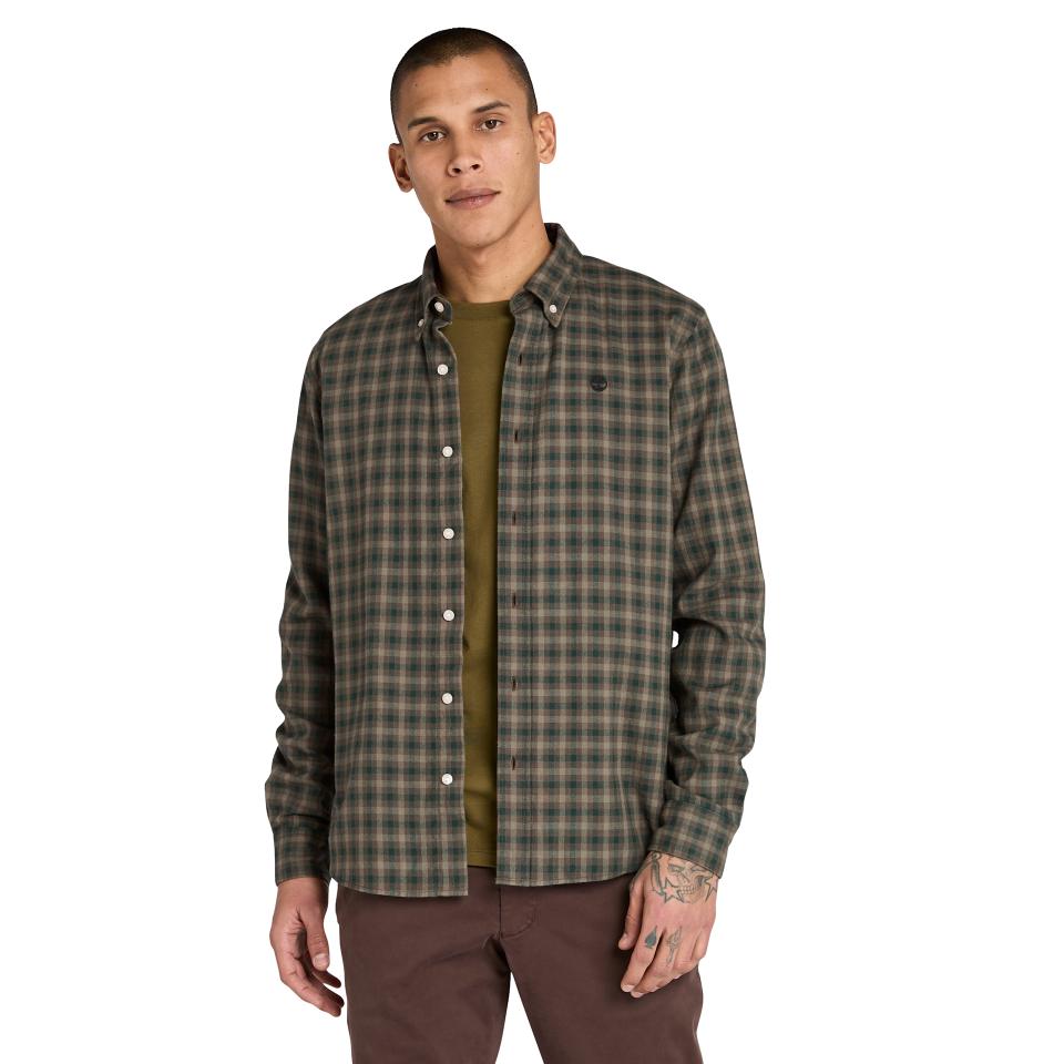 Solucell Gingham Shirt Leaf Green Yd