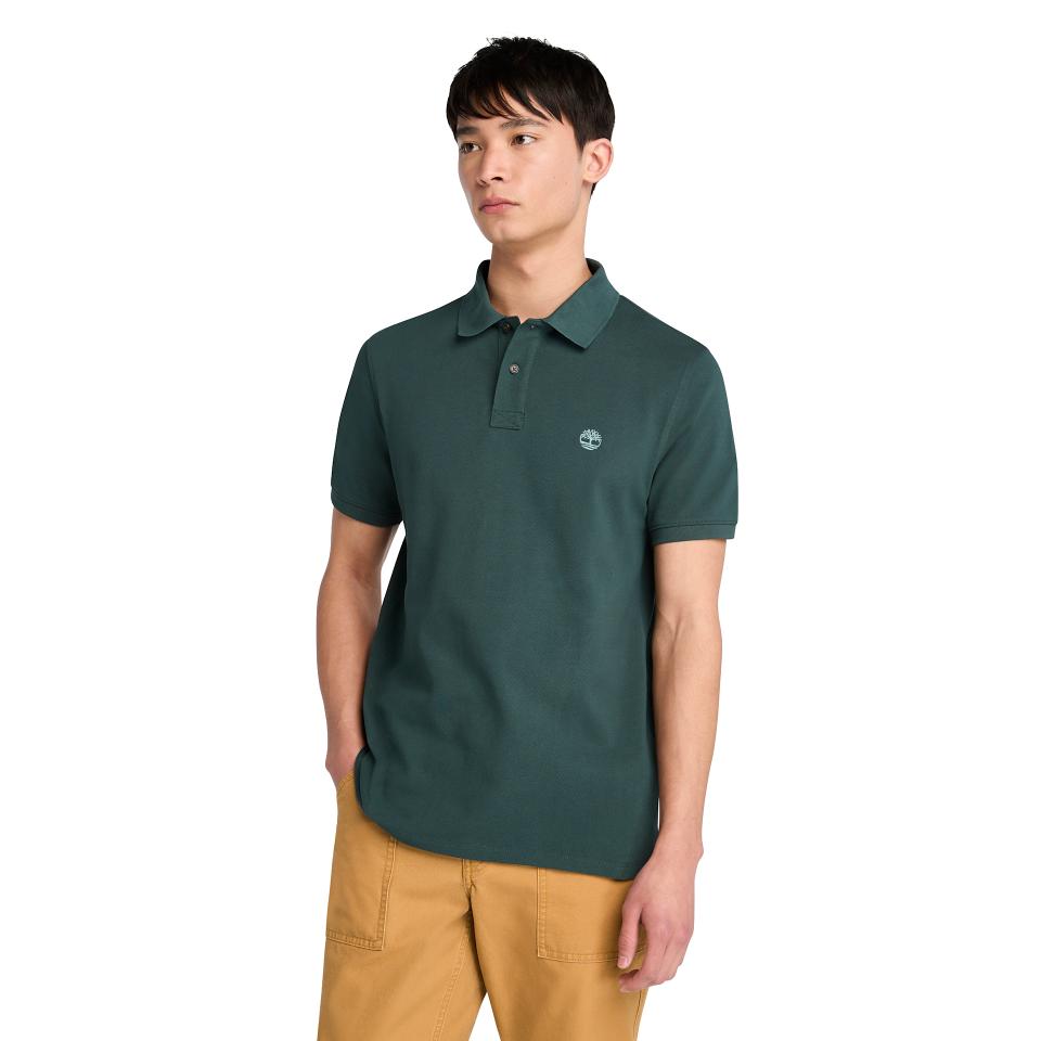 Millers River Pique Short Sleeve Polo Green Gables