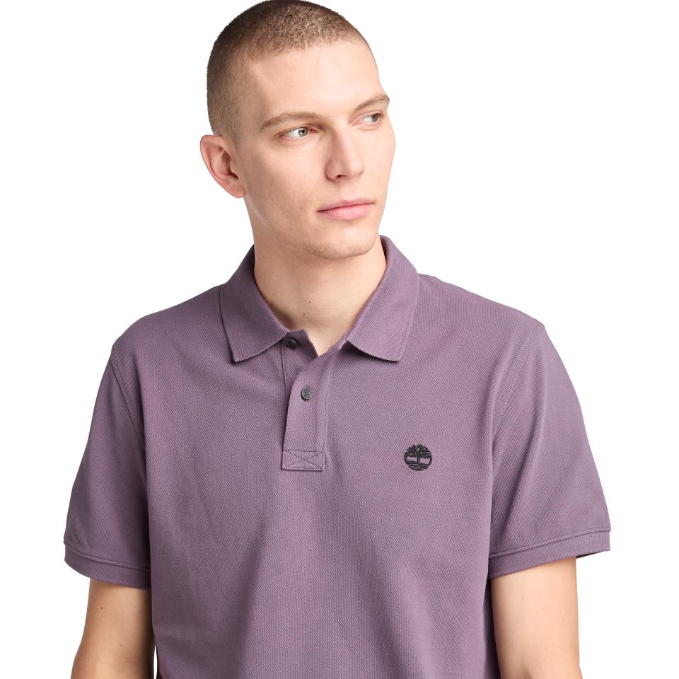 Millers River Pique Short Sleeve Polo Vintage Violet