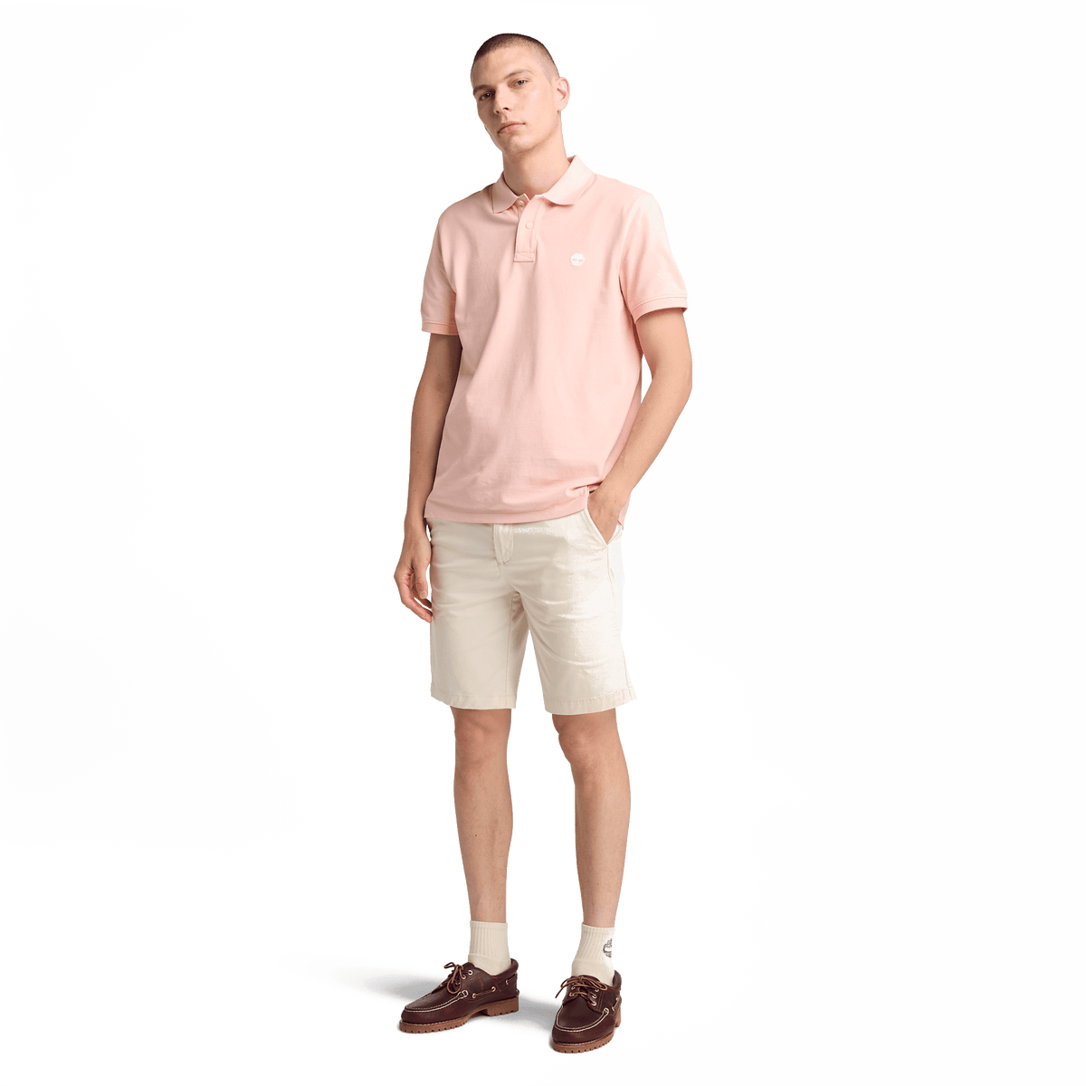 Millers River Pique Short Sleeve Polo Tropical Peach